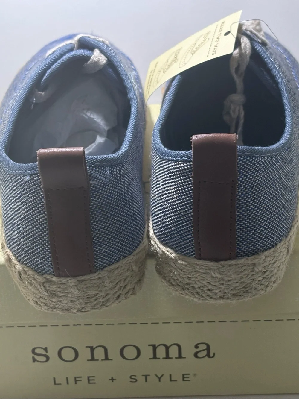 NWT Sonoma Life + Style Snaiden Blue Canvas Sneakers Espadrille Women’s  Sz 9.5